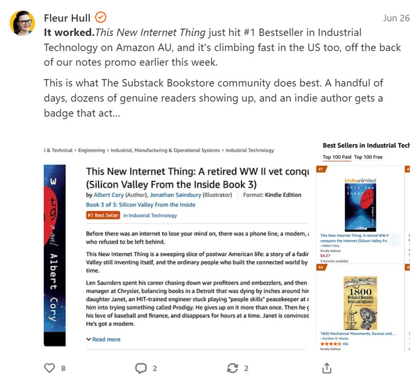 Albert Cory's This New Internet Thing at #1 in Industrial Technology
