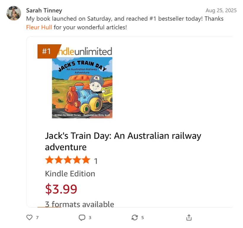 Sarah Tinney's Jack's Train Day reaches #1 bestseller